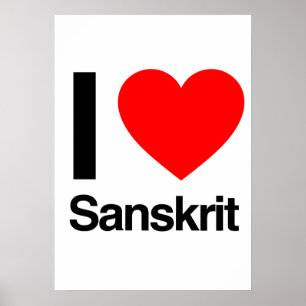 i kärlek sanskrit poster