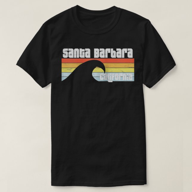 I Kärlek Santa Barbara Beach California CA Pacific T Shirt (Design framsida)