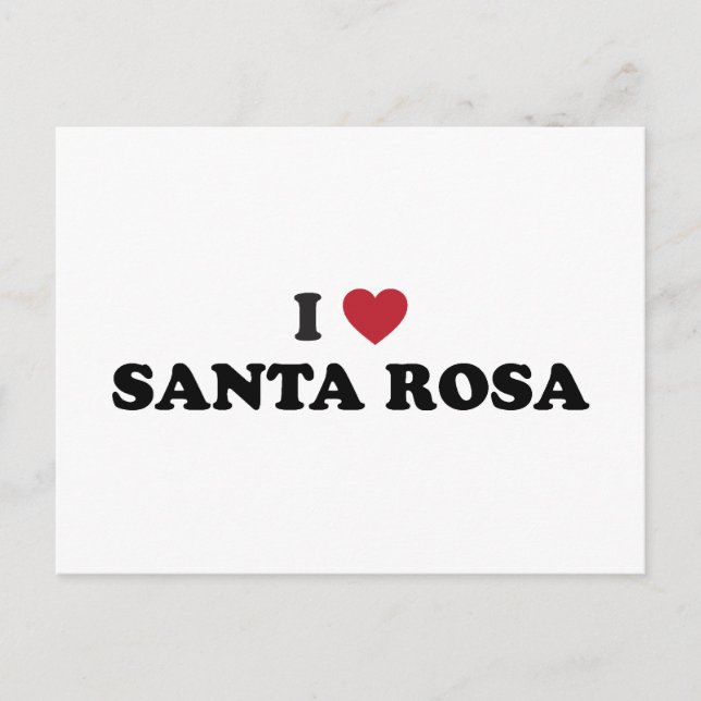 I Kärlek Santa Rosa California Vykort (Framsida)