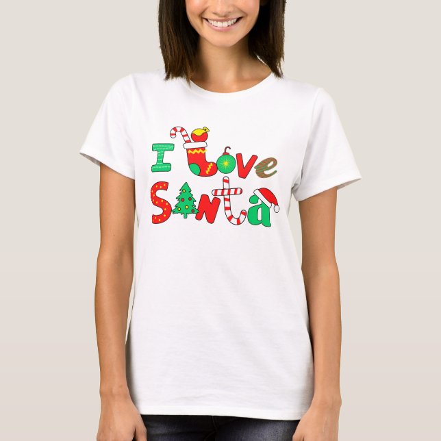 I Kärlek Santa T-shirt (Framsida)