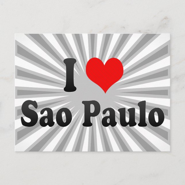 I Kärlek Sao Paulo, Brasilien Vykort (Framsida)