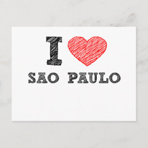 I Kärlek Sao Paulo Vykort