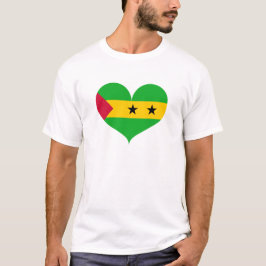 I Kärlek Sao Tome och Principe Flagga T Shirt