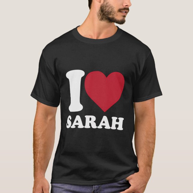 I Kärlek Sarah - Jag Heart Sarah T Shirt (Framsida)