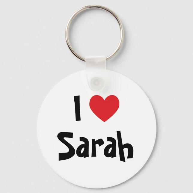 I Kärlek Sarah Keychain Nyckelring (Framsida)