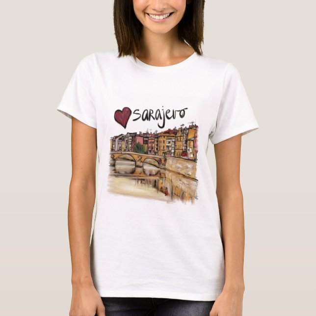 I kärlek Sarajevo T Shirt (Framsida)