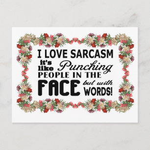 I kärlek sarcasm vykort