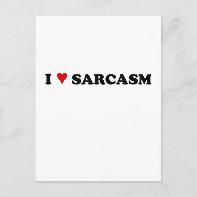 I kärlek sarcasm vykort (Framsida)
