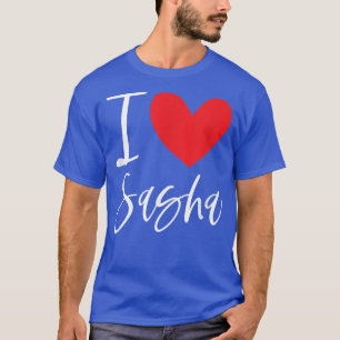 I Kärlek Sasha Namn Personlig Girl Woman BFF Frie T Shirt