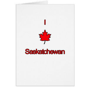 I Kärlek Saskatchewan Hälsningskort