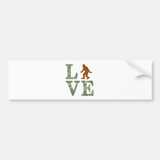 I kärlek Sasquatch Bildekal (Framsidan)