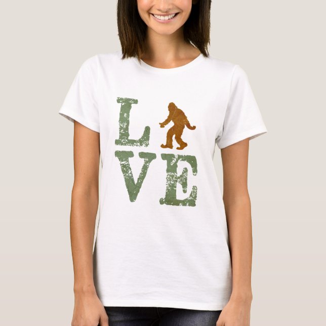 I kärlek Sasquatch Tee Shirt (Framsida)