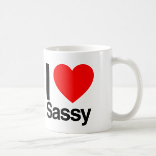 i kärlek sassy kaffemugg