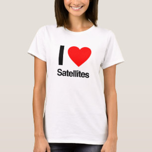 i kärlek-satelliter t-shirt