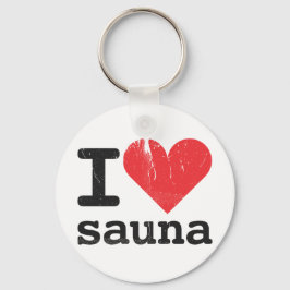 I Kärlek Sauna Nyckelring