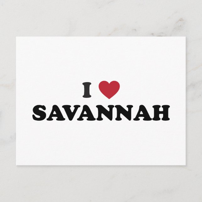 I Kärlek Savannah Georgia Vykort (Framsida)