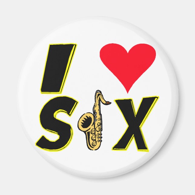 I Kärlek Sax Magnet (Framsidan)