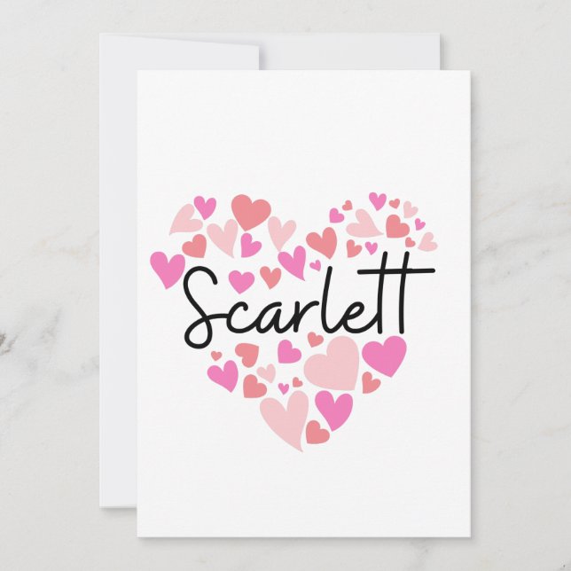 I kärlek Scarlett Tack Kort (Framsida)
