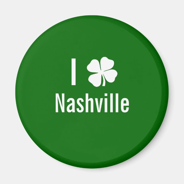 I kärlek (schamprock) Nashville St patricks day Magnet (Framsidan)
