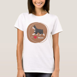 I Kärlek Schnauzer Mamma T Shirt