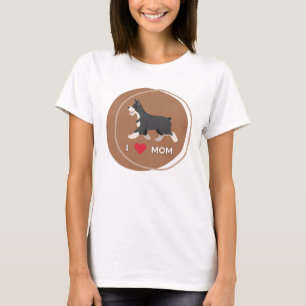 I Kärlek Schnauzer Mamma T Shirt