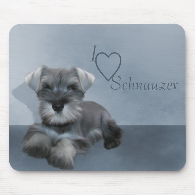 I kärlek Schnauzer Mousepad Musmatta (Framsidan)