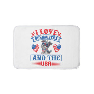 I kärlek Schnauzers och USA Badrumsmatta