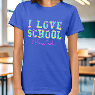 I Kärlek School 5:e Klass Lärare T-Shirt