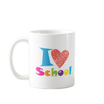 I Kärlek School. Back to school Studenten Tecknad