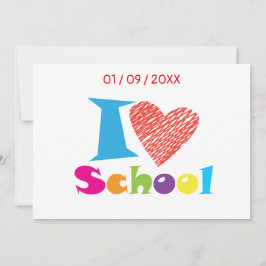 I Kärlek School. Back to school. Tecknad Inbjudningar