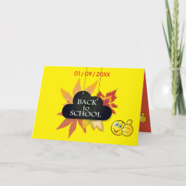 I Kärlek School. Back to school. Tecknad Kort