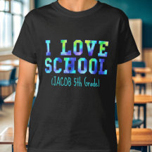 I Kärlek School Boys Namn 5:e Klass T-Shirt