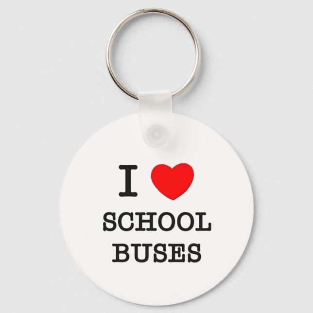 I Kärlek School Buss Nyckelring (Framsida)