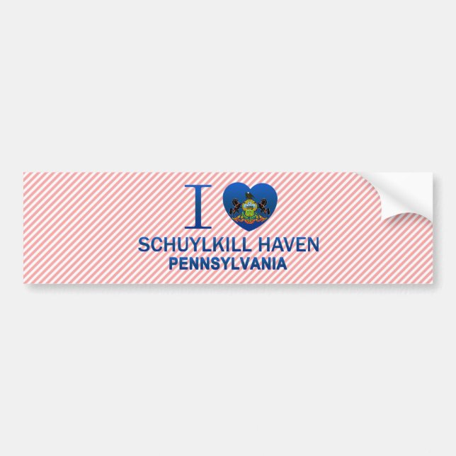 I Kärlek Schuylkill Haven Bildekal (Framsidan)