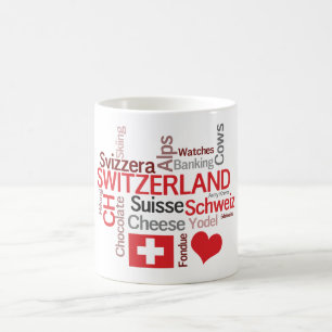 I Kärlek Schweiz favorite Swiss Sak Kaffemugg