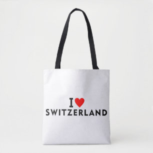 I kärlek Schweiz land tycker jag om hjärtreseturis Tygkasse