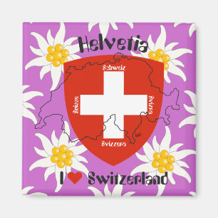I kärlek Schweiz Magnet