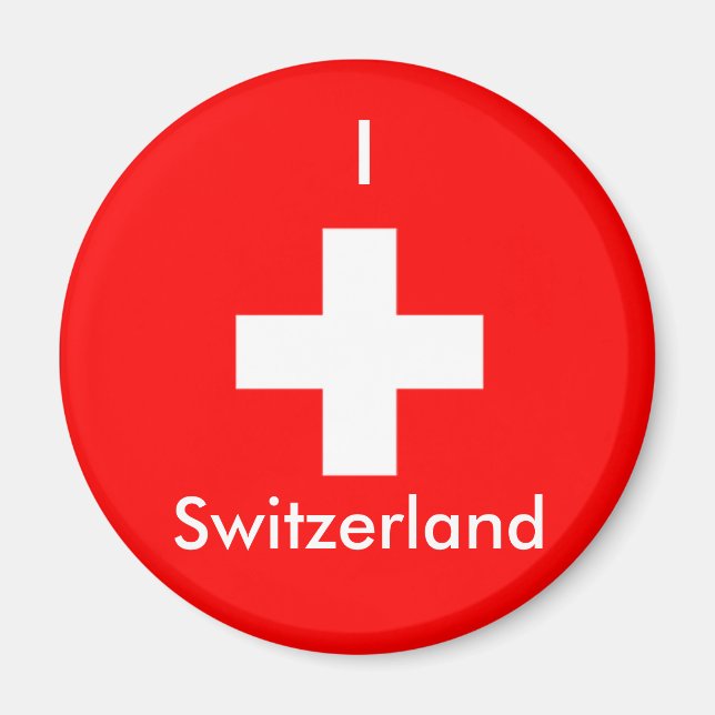 I kärlek Schweiz Magnet (Framsidan)