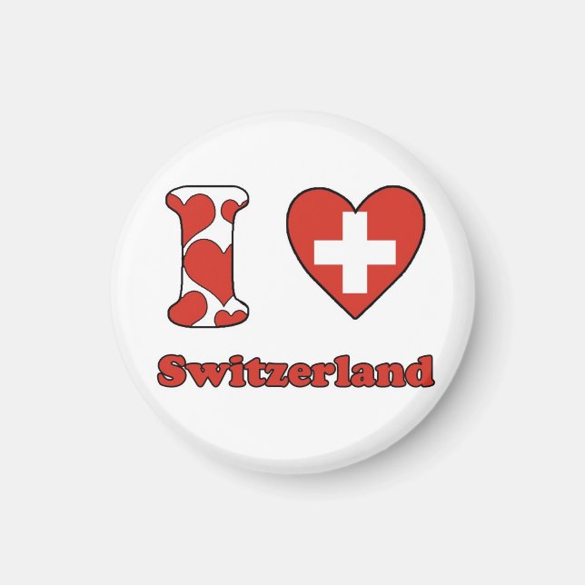 I kärlek Schweiz Magnet (Framsidan)