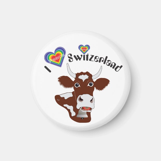 I kärlek Schweiz Magnet (Framsidan)