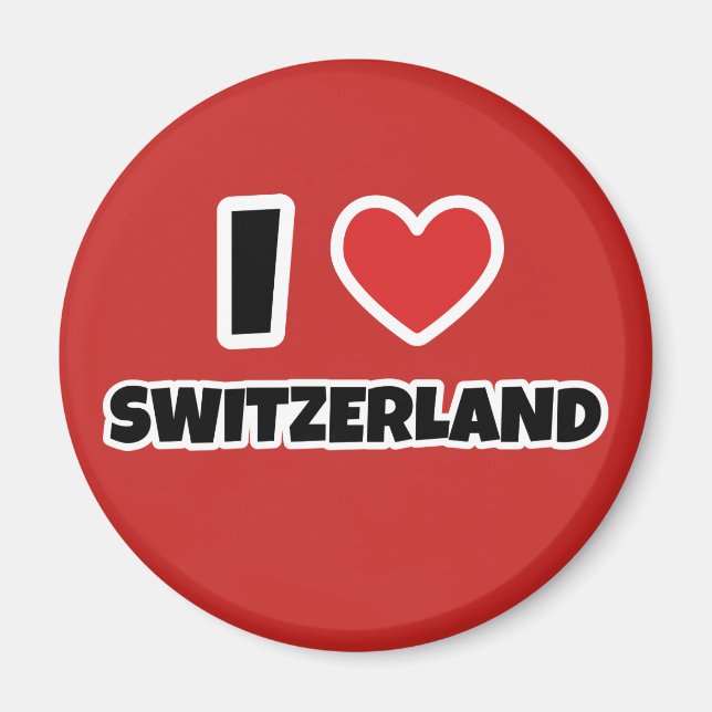 I kärlek Schweiz Magnet (Framsidan)