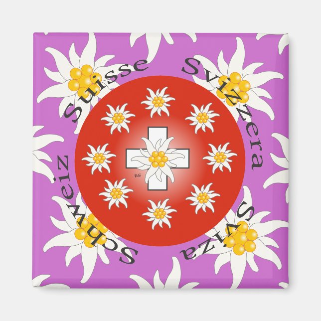 I kärlek Schweiz Magnet (Framsidan)
