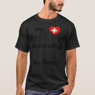 I Kärlek Schweiz Mitt hem Land T Shirt