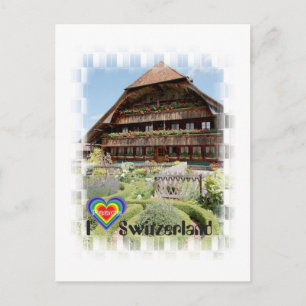 I kärlek Schweiz Postkarte Vykort