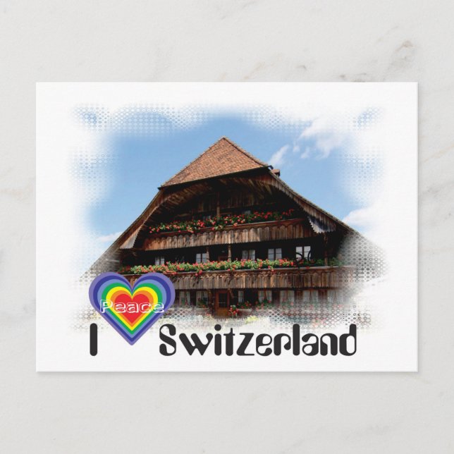 I kärlek Schweiz Postkarte Vykort (Framsida)