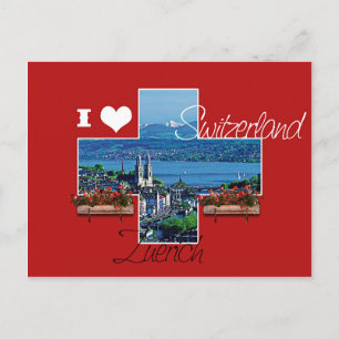 I kärlek Schweiz Vykort