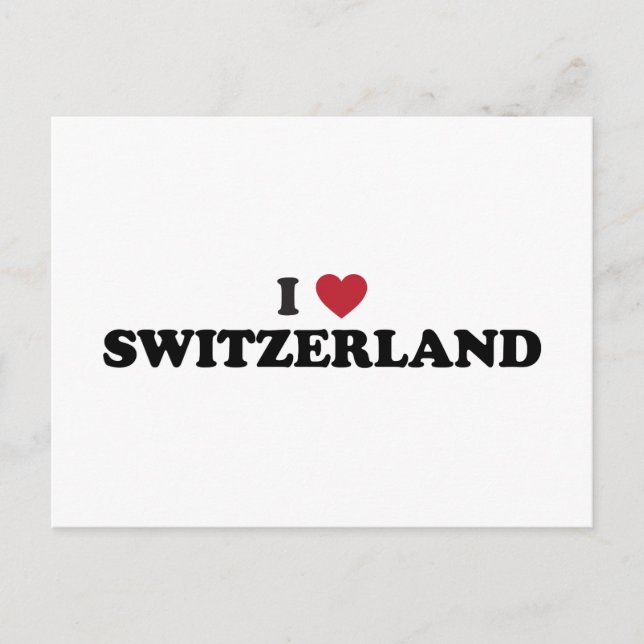 I Kärlek Schweiz Vykort (Framsida)
