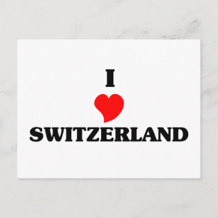 I Kärlek Schweiz Vykort