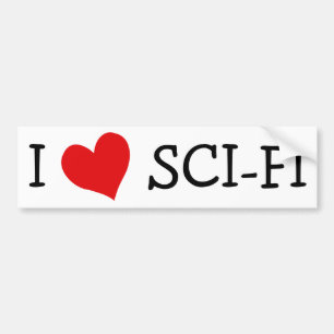 I Kärlek Sci-fi Bildekal