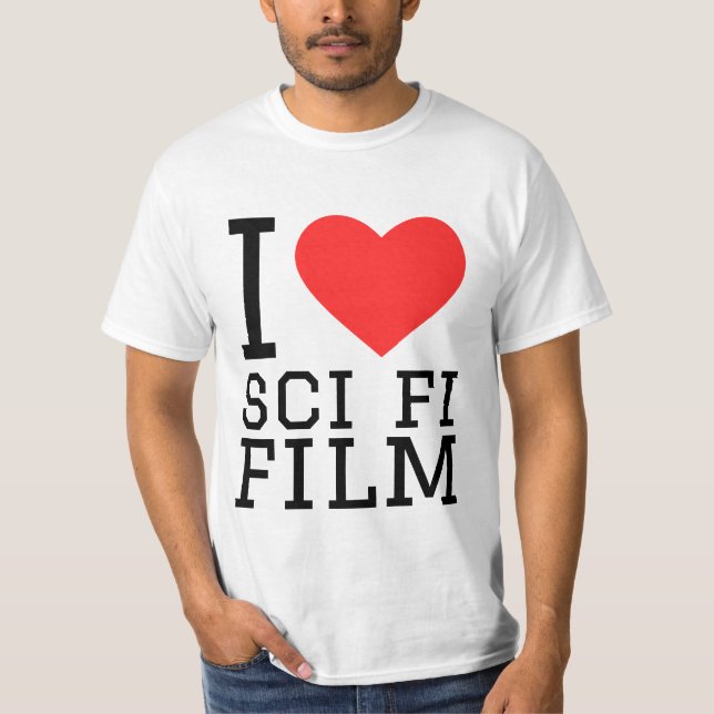 I kärlek sci fi-film t shirt (Framsida)